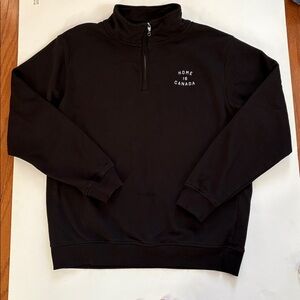 Peace Collective Home is Canada Black Half-Zip Sweatshirt